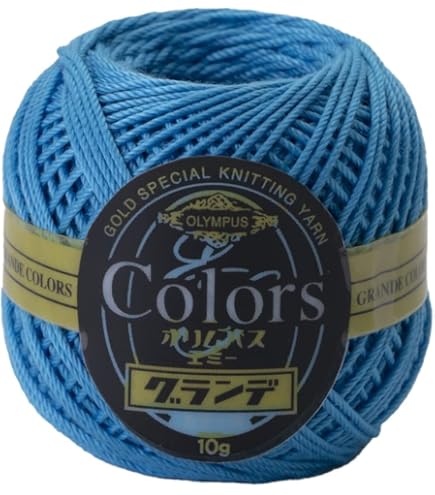 オリムパス エミーグランデレース糸50g ブルーホワイト　18玉 レース糸 『エミーグランデ 50g 486番色』 Olympus オリムパス